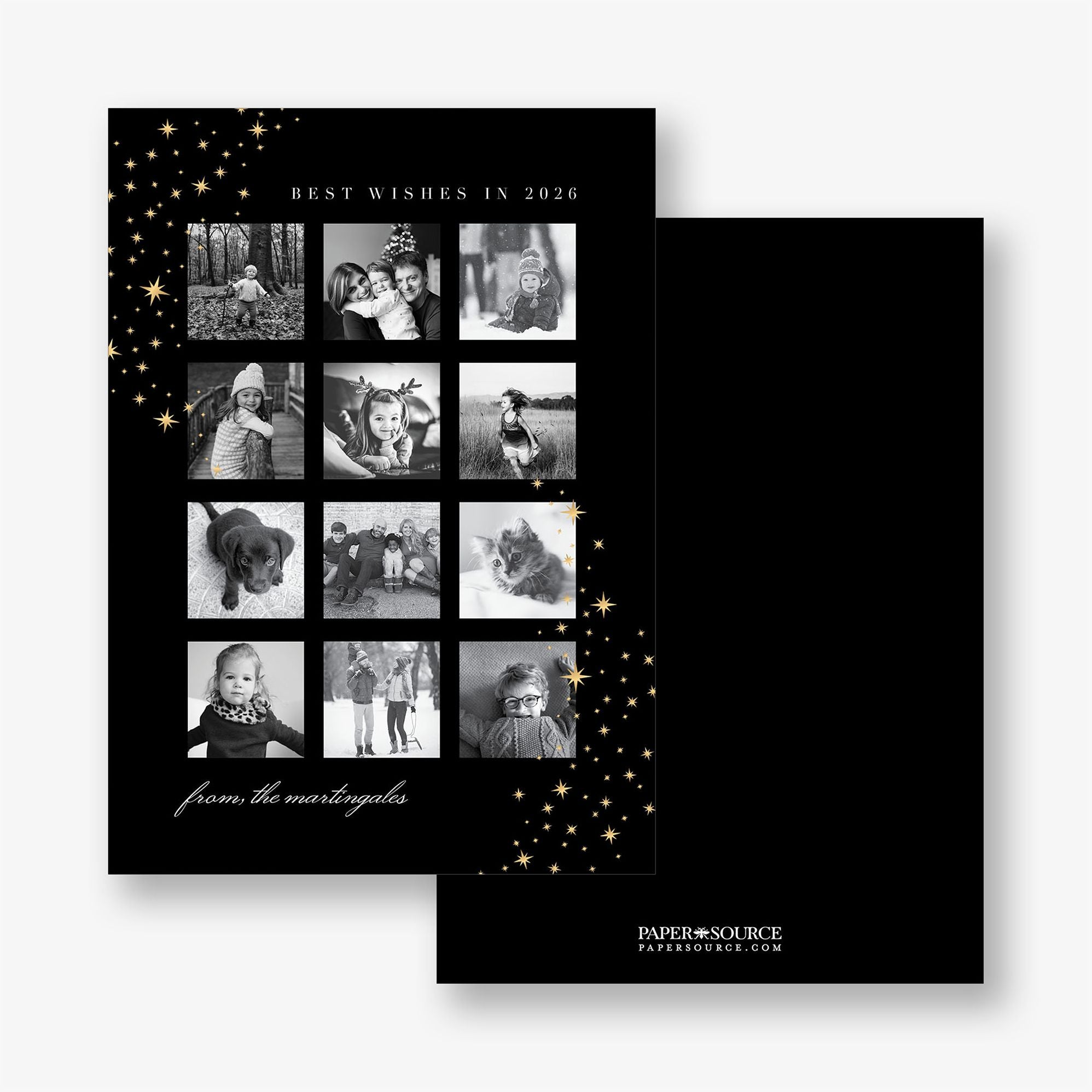 Twinkling Stars Foil New Years Photo Card - Image 2