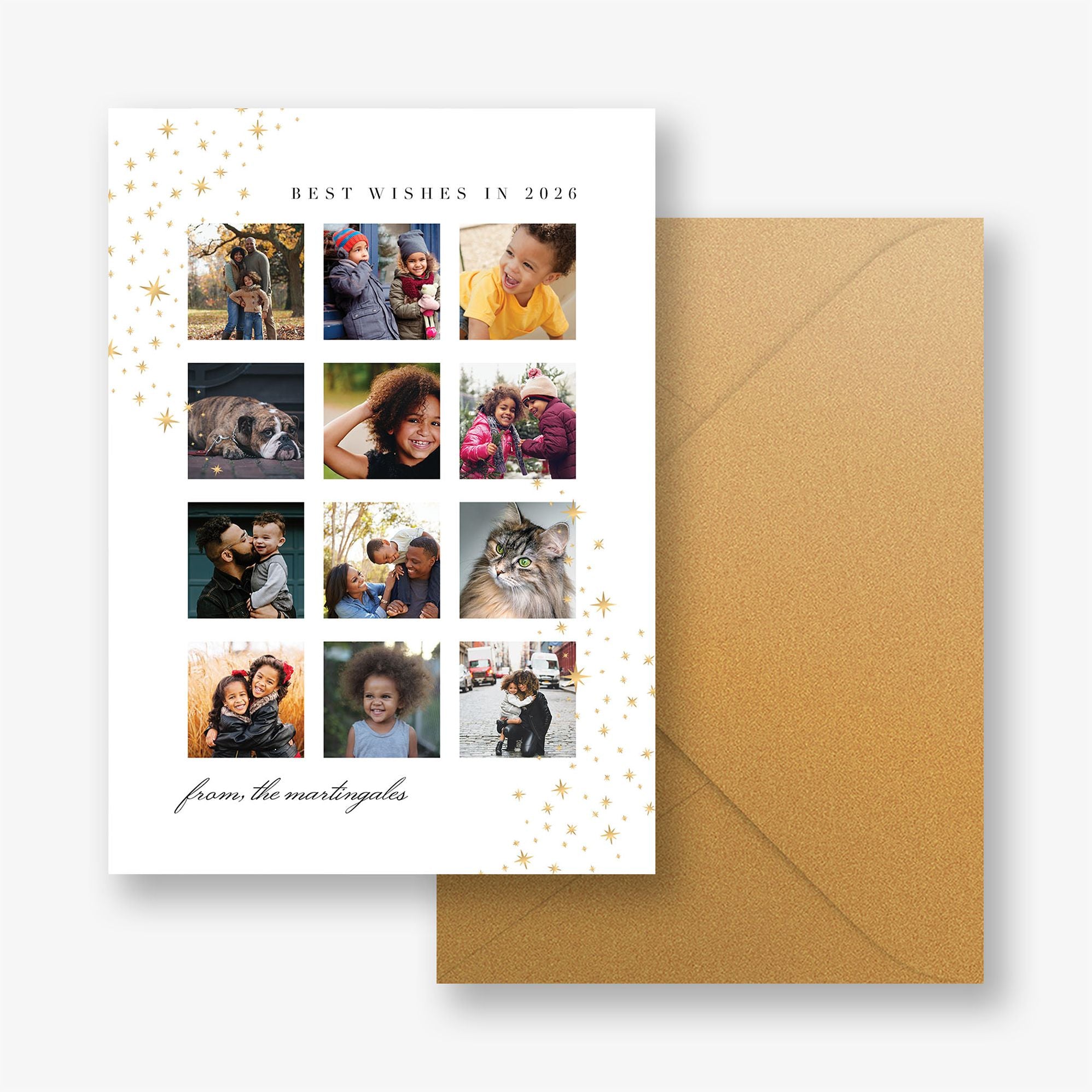 Twinkling Stars Foil New Years Photo Card - Image 4