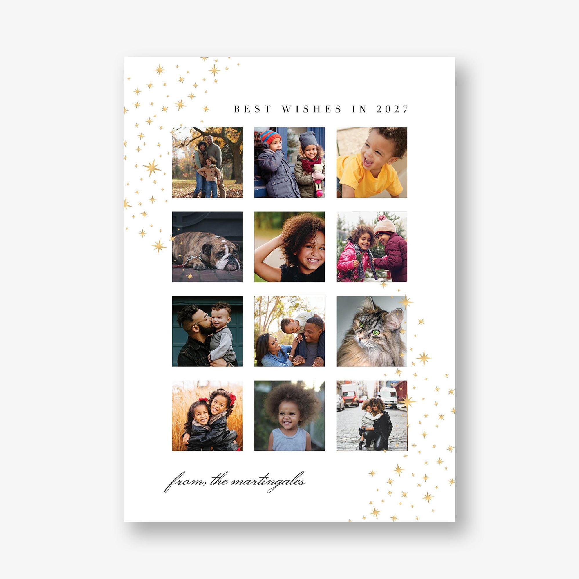 Twinkling Stars Foil New Years Photo Card - Image 6