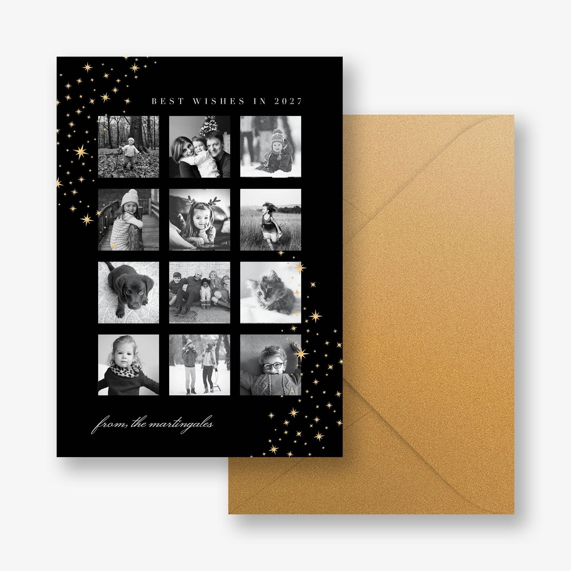 Twinkling Stars Foil New Years Photo Card - Image 7