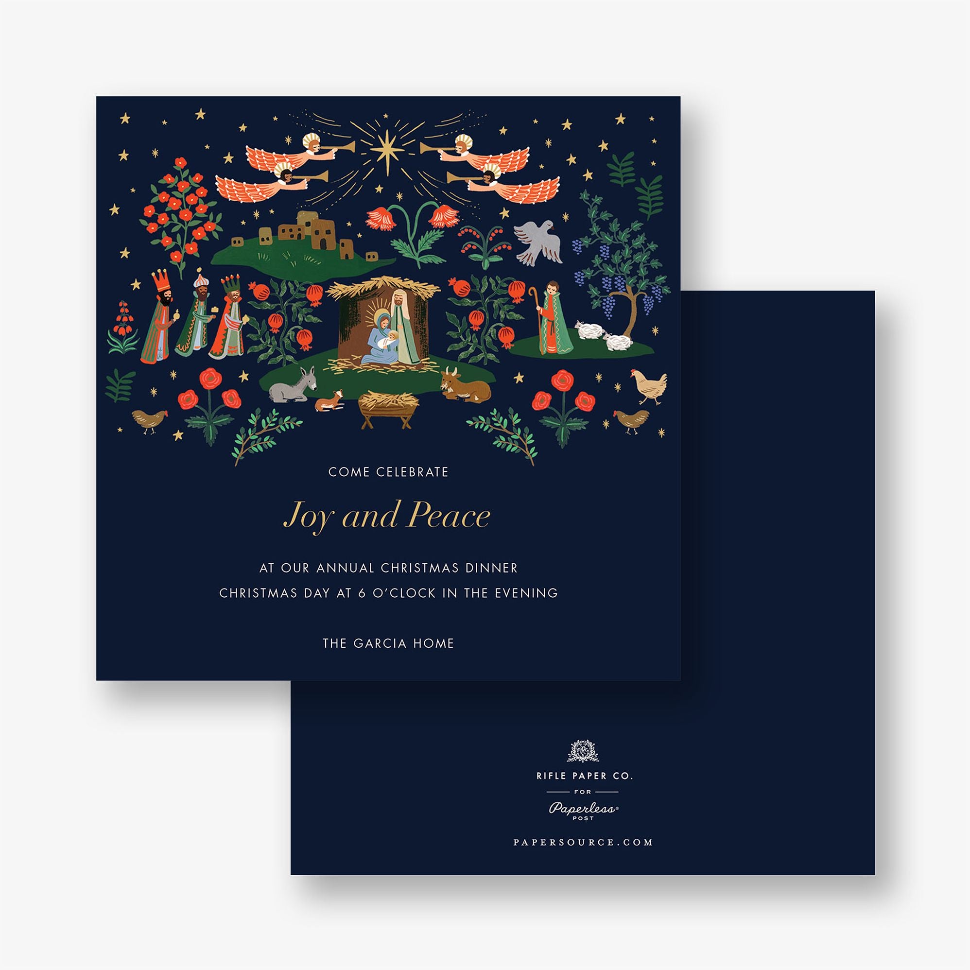 Nativity Garden Holiday Party Invitation - Image 2