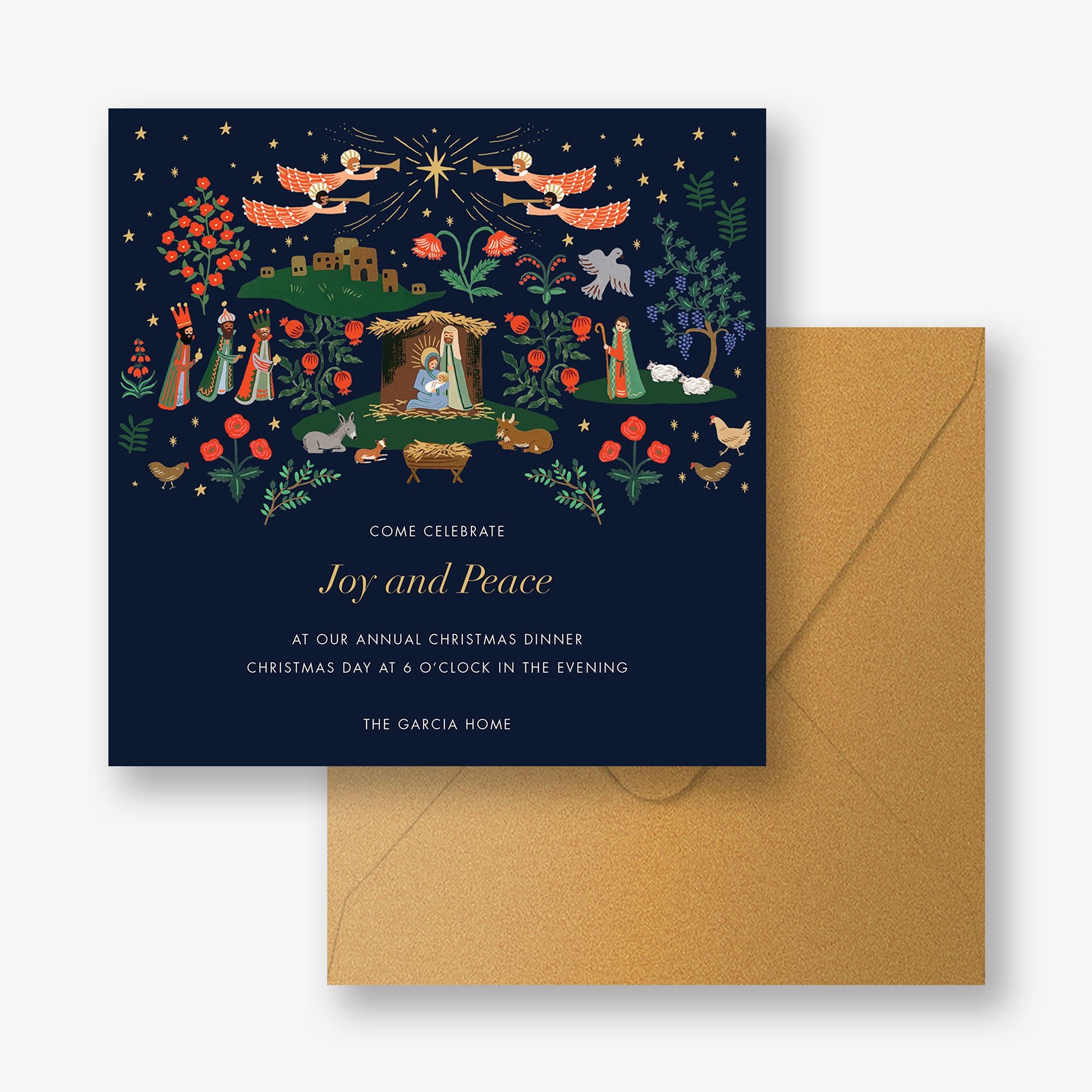 Nativity Garden Holiday Party Invitation - Image 3