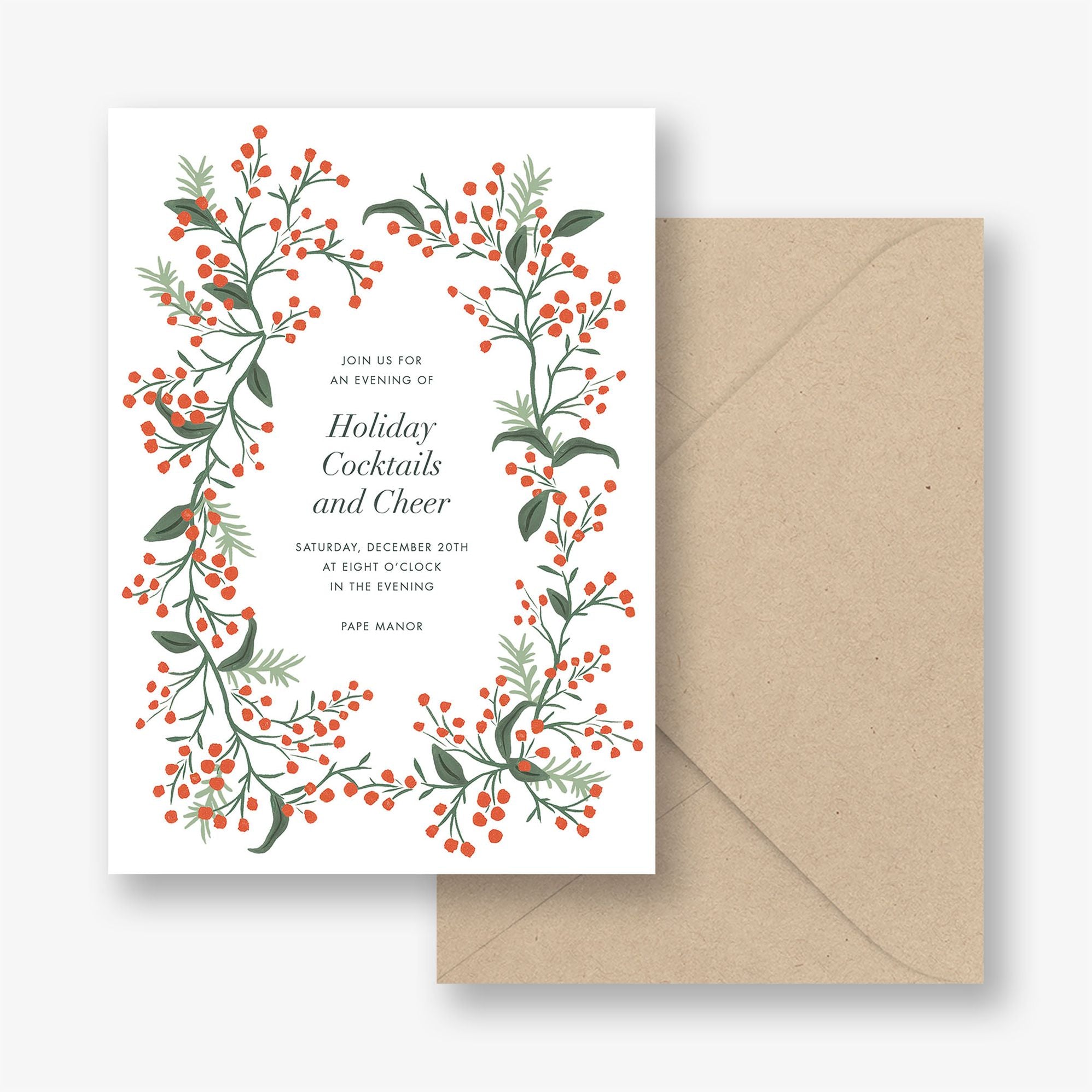 Winterberry Holiday Party Invitation - Image 3