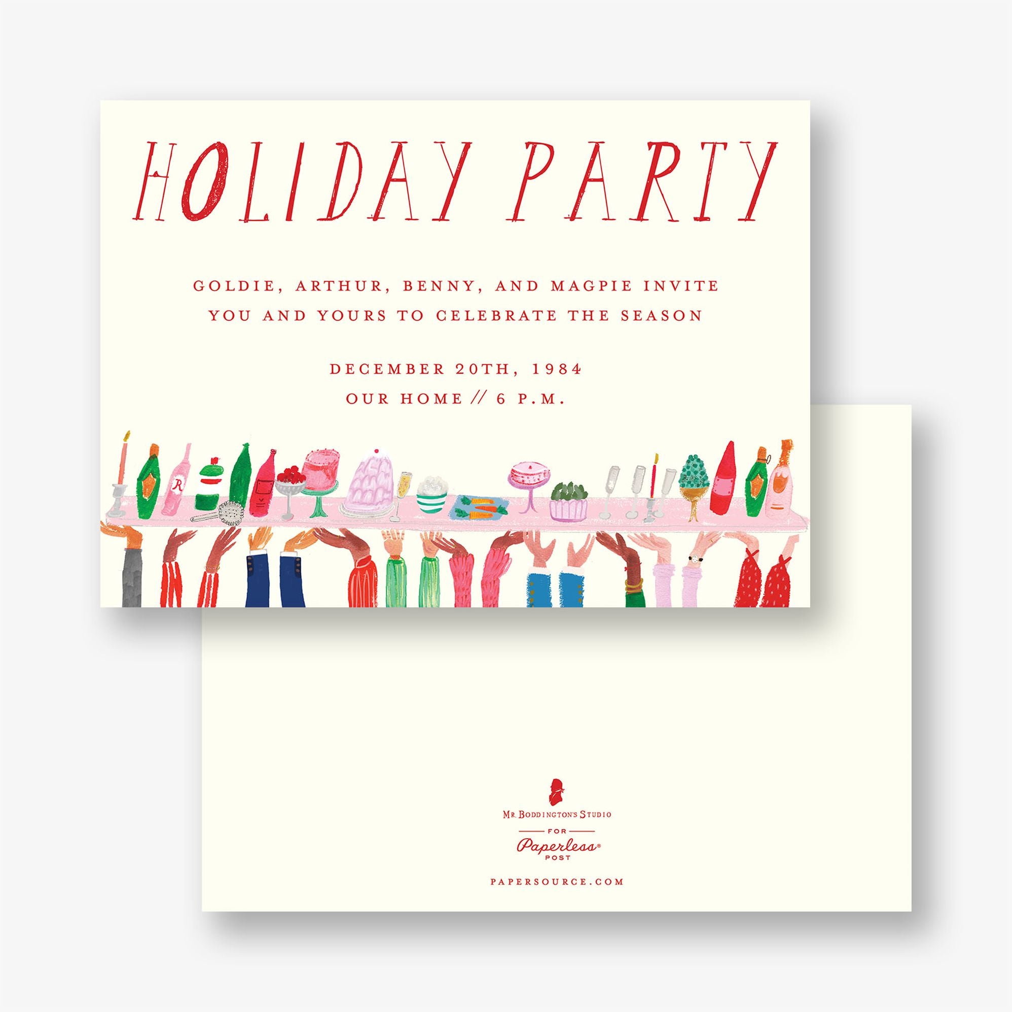 Party Table Holiday Party Invitation - Image 2