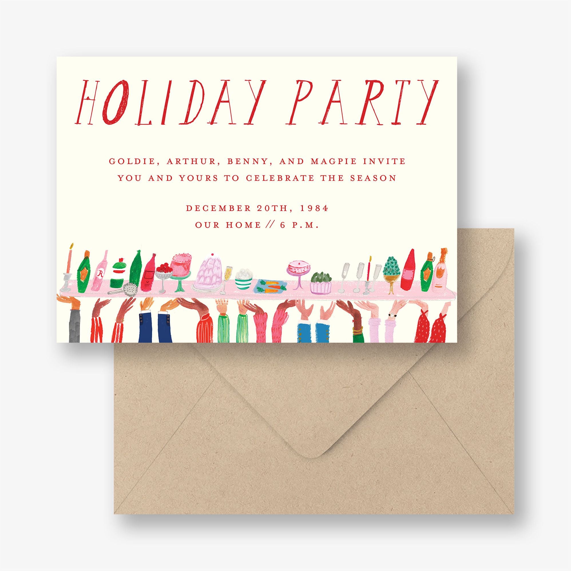 Party Table Holiday Party Invitation - Image 3