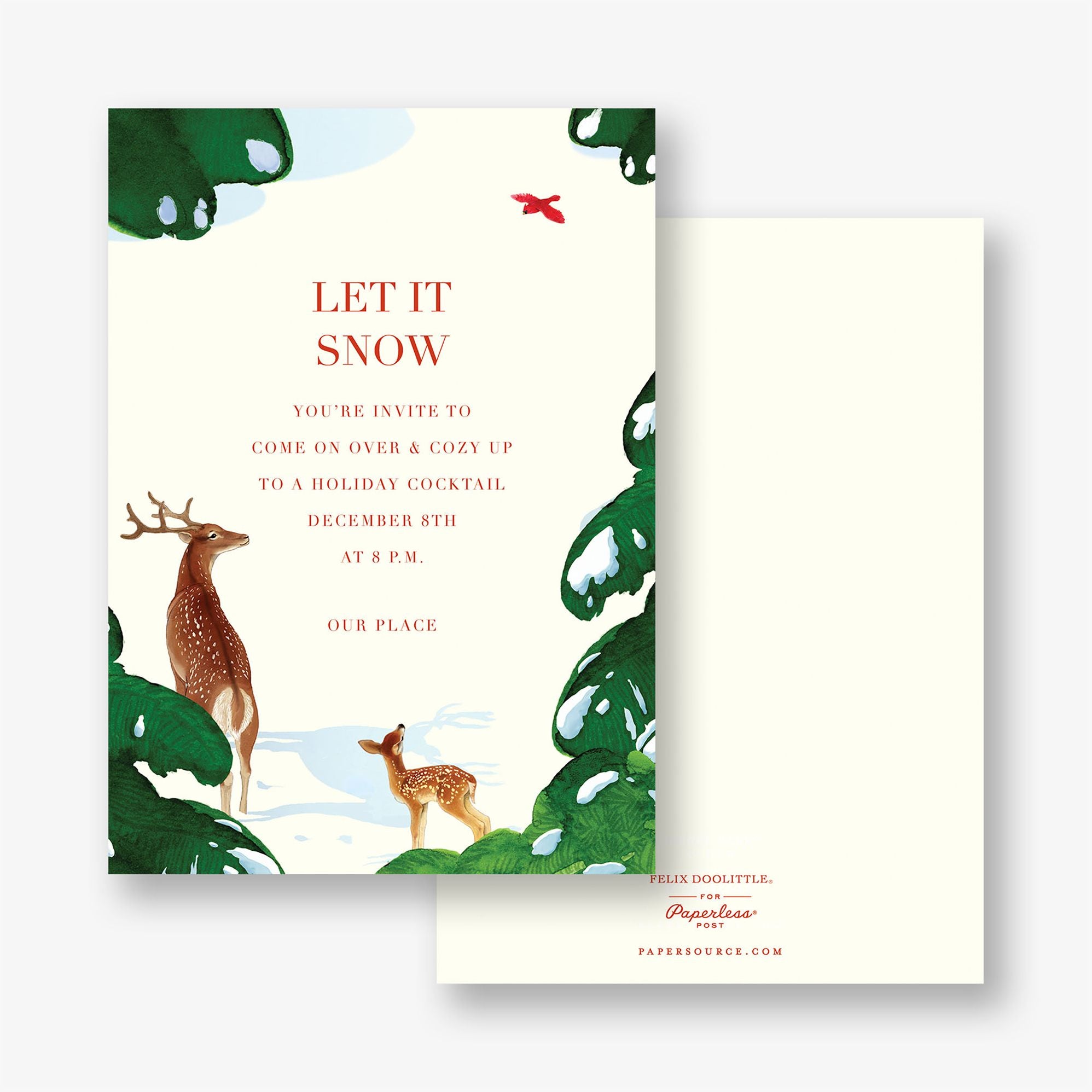 Winter Friends Holiday Party Invitation - Image 2