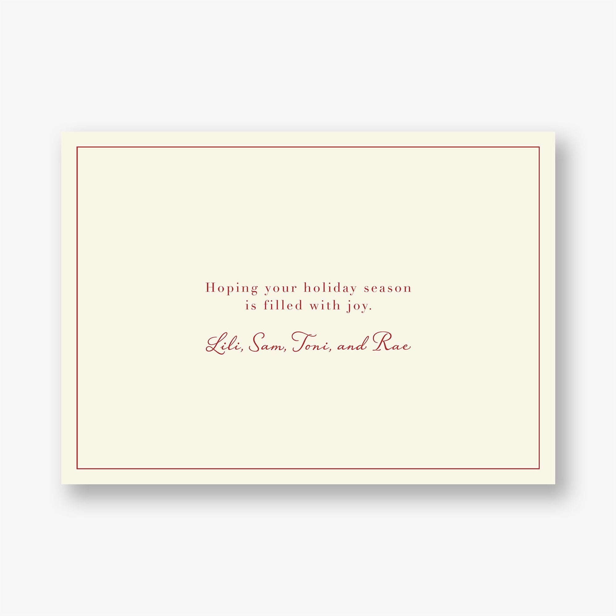 Pine and Orange Holiday Photo Card - Image 2