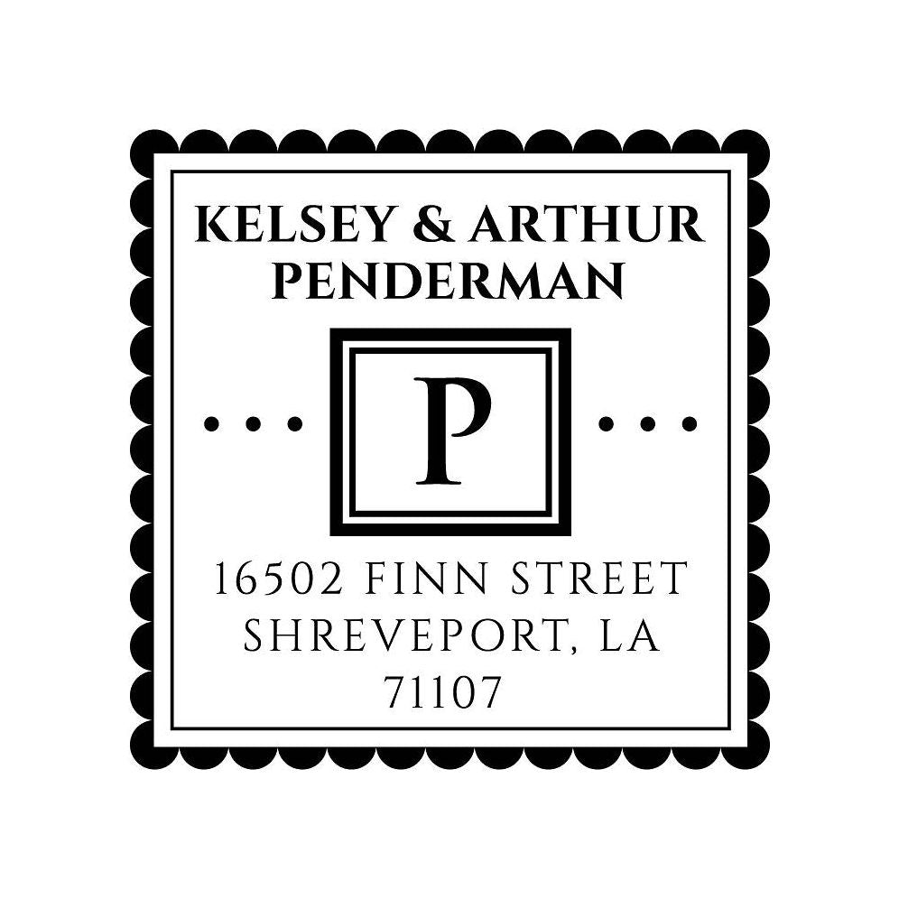 Scallop Edge Custom Stamp