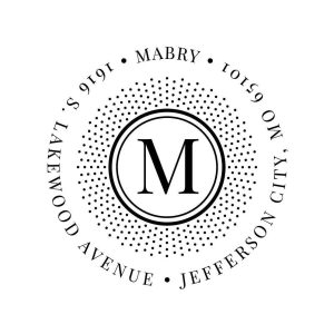 Monogram Dots Custom Stamp and Stamp Tool