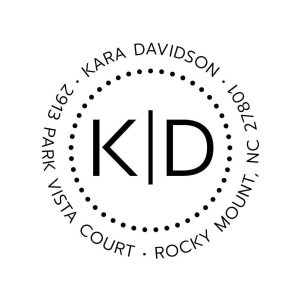 Double Monogram Custom Stamp