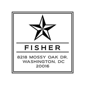Star Text Custom Stamp