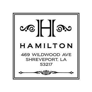 Monogram Flourish Custom Stamp
