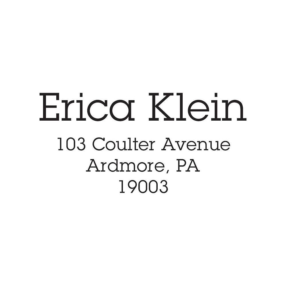 Bold Type Modern Custom Stamp