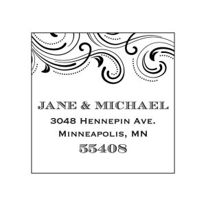 Embossed Swirls Escorial Custom Stamp