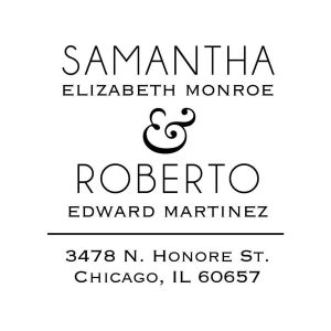 Modern Ampersand Custom Stamp