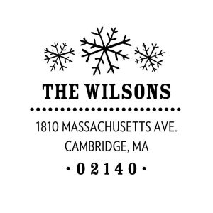 Three Snowflakes Custom Stamp