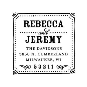 Wedding Chalkboard Custom Stamp