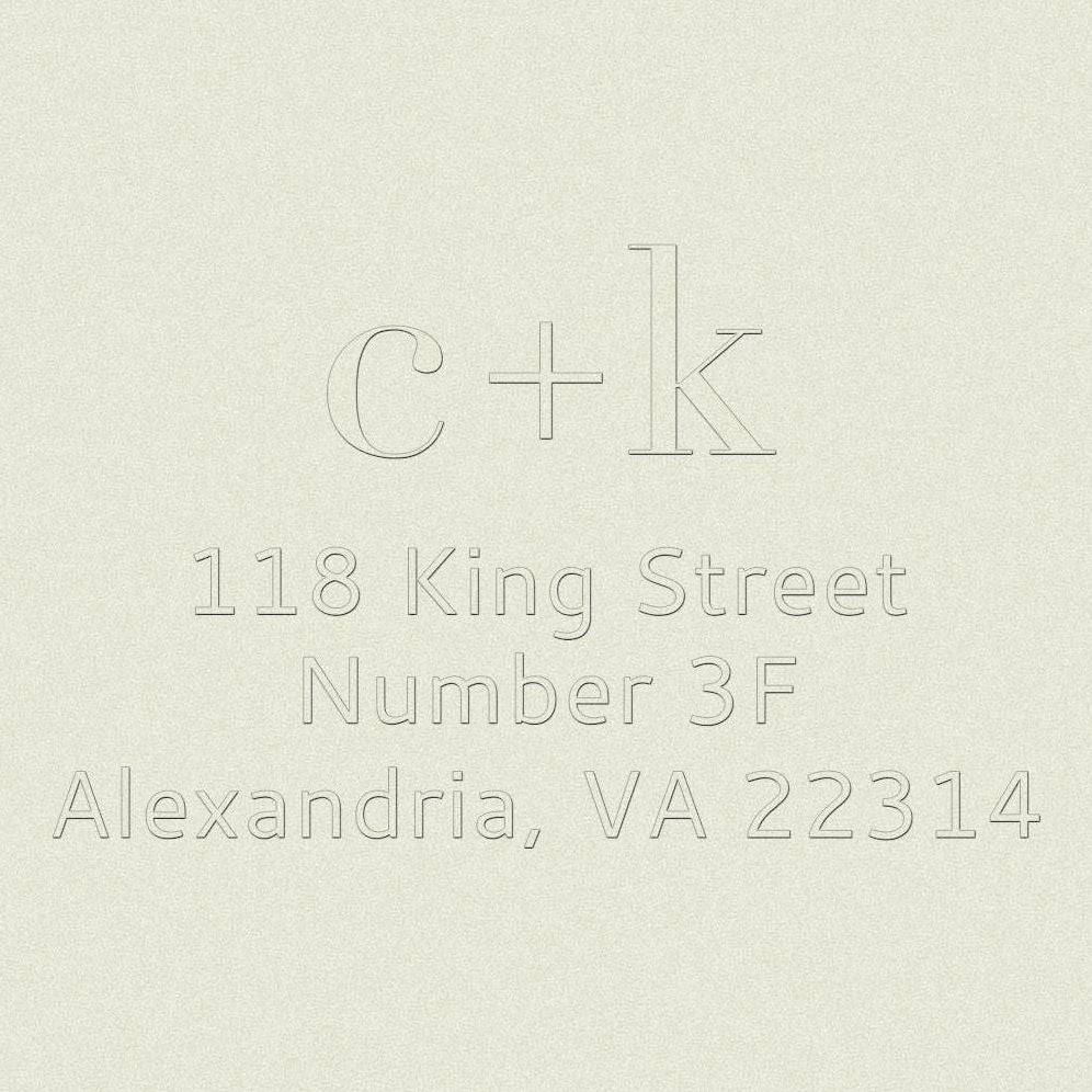 Lowercase Initials Custom Embosser Plate