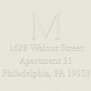 Single Monogram Custom Embosser Plate