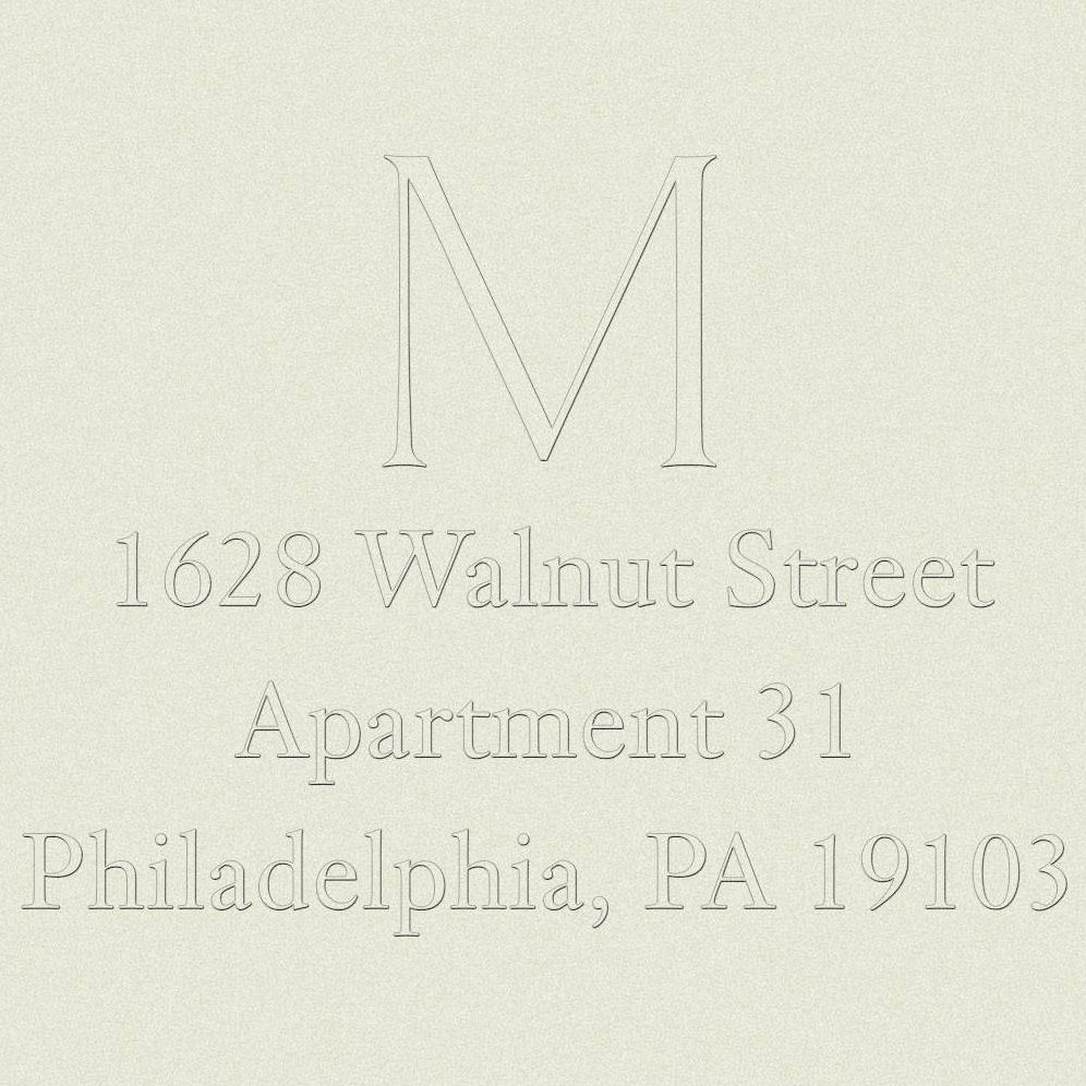 Single Monogram Custom Embosser Plate