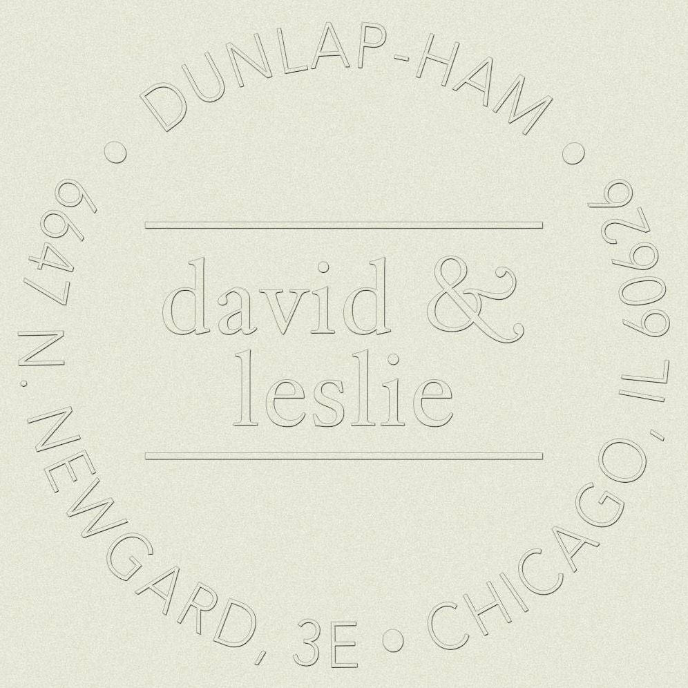 Circle Ampersand Custom Embosser Plate