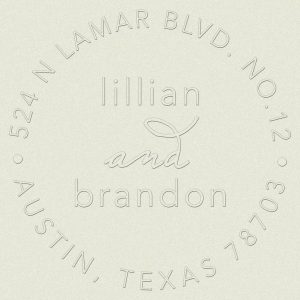 Harmony Script Custom Embosser Plate