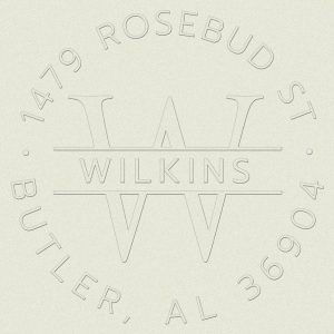 Circle Monogram Custom Embosser Plate