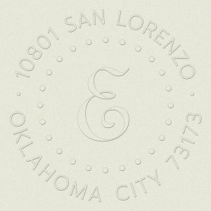 Modern Script Custom Embosser Plate