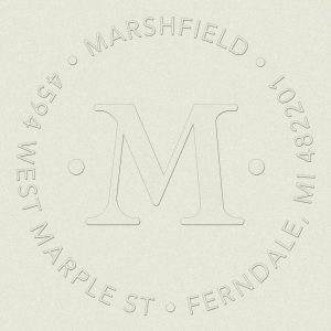Single Initial Monogram Custom Embosser Plate