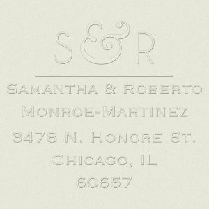 Modern Ampersand Custom Embosser Plate