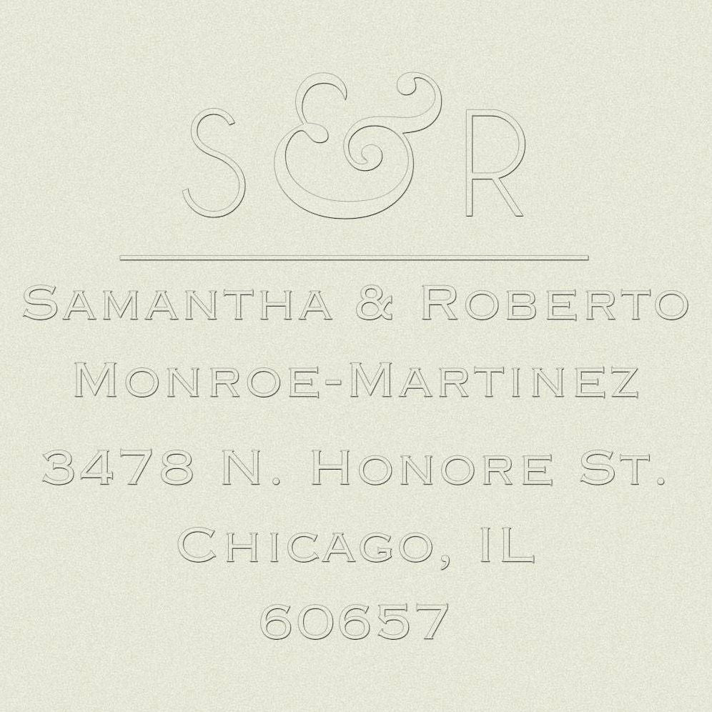 Modern Ampersand Custom Embosser Plate