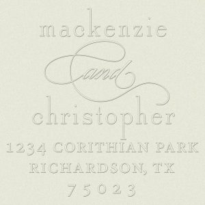 Script Accent Custom Embosser Plate