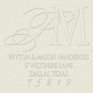Serif Script Pair Custom Embosser Plate