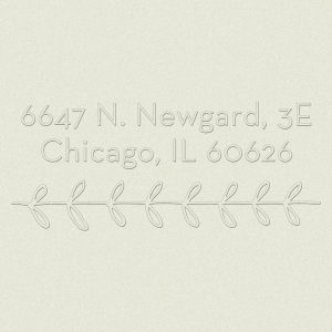Vine Sans Surname Custom Embosser Plate