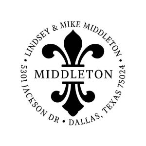 Fleur De Lis Custom Stamp