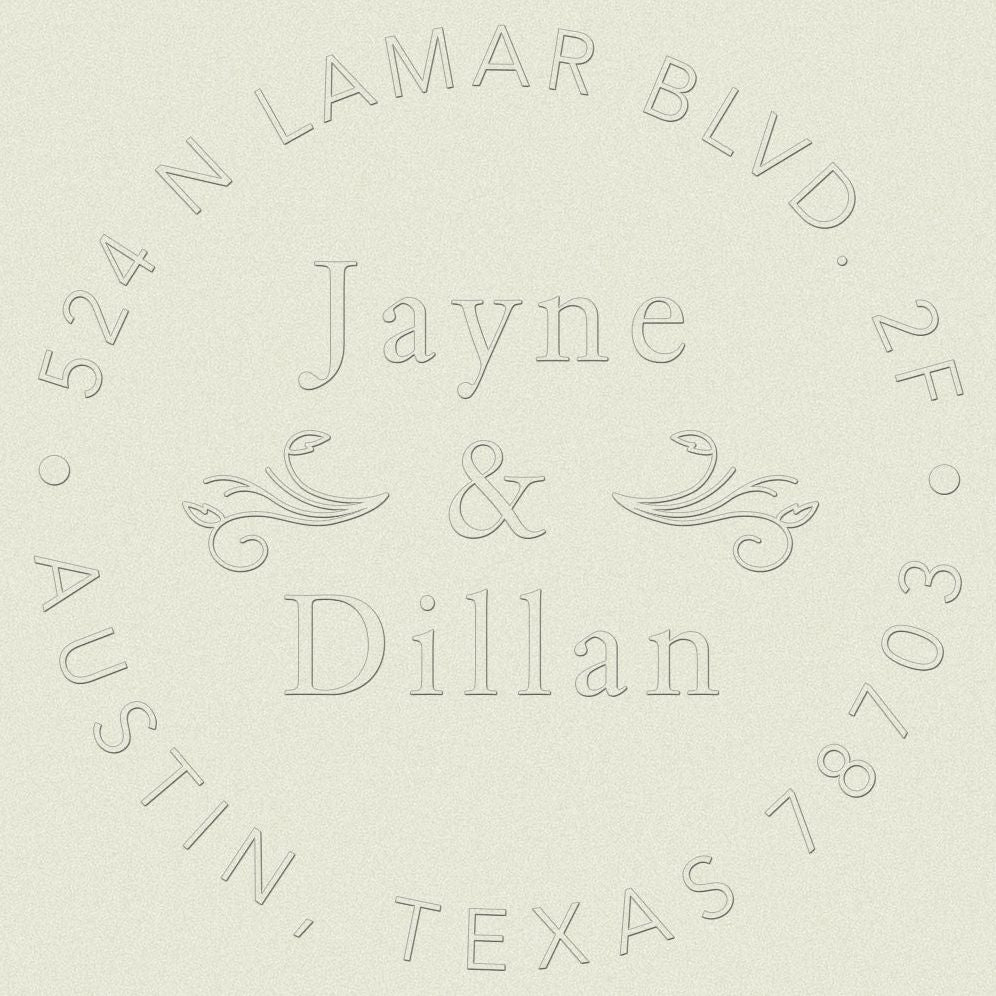 Bistro Detail Custom Embosser Plate with Embossing Tool