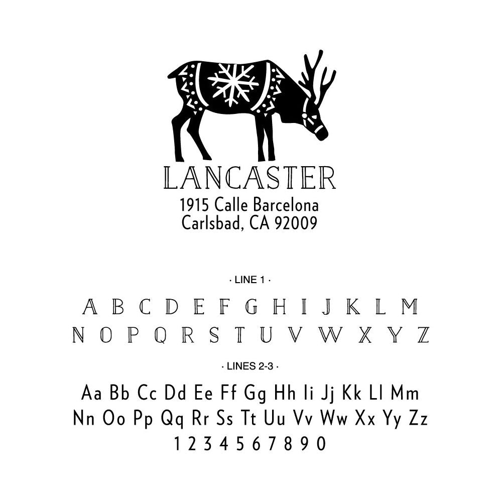 Reindeer Snowflake Custom Stamp - Image 2
