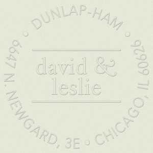 Circle Ampersand Custom Embosser Plate with Embossing Tool