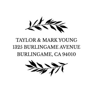 Greenery Custom Stamp