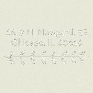 Vine Sans Surname Custom Embosser Plate and Embossing Tool