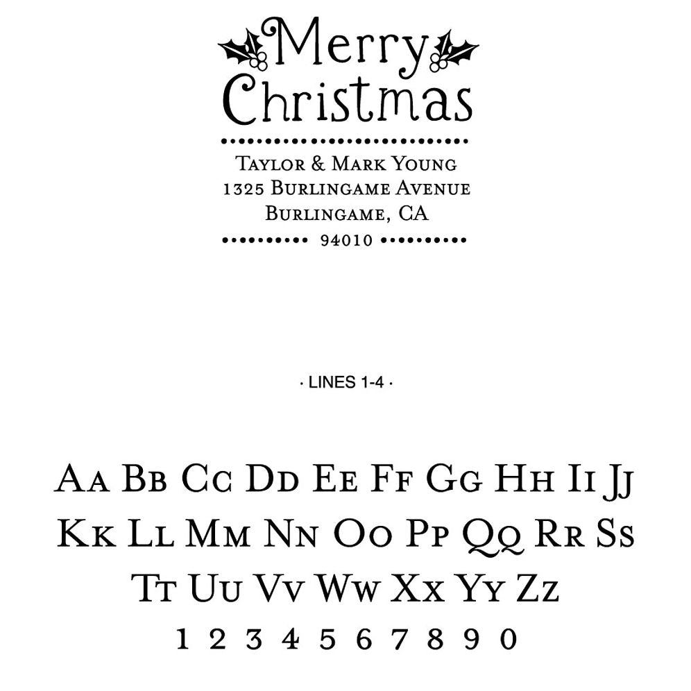 Holly Christmas Custom Stamp - Image 2