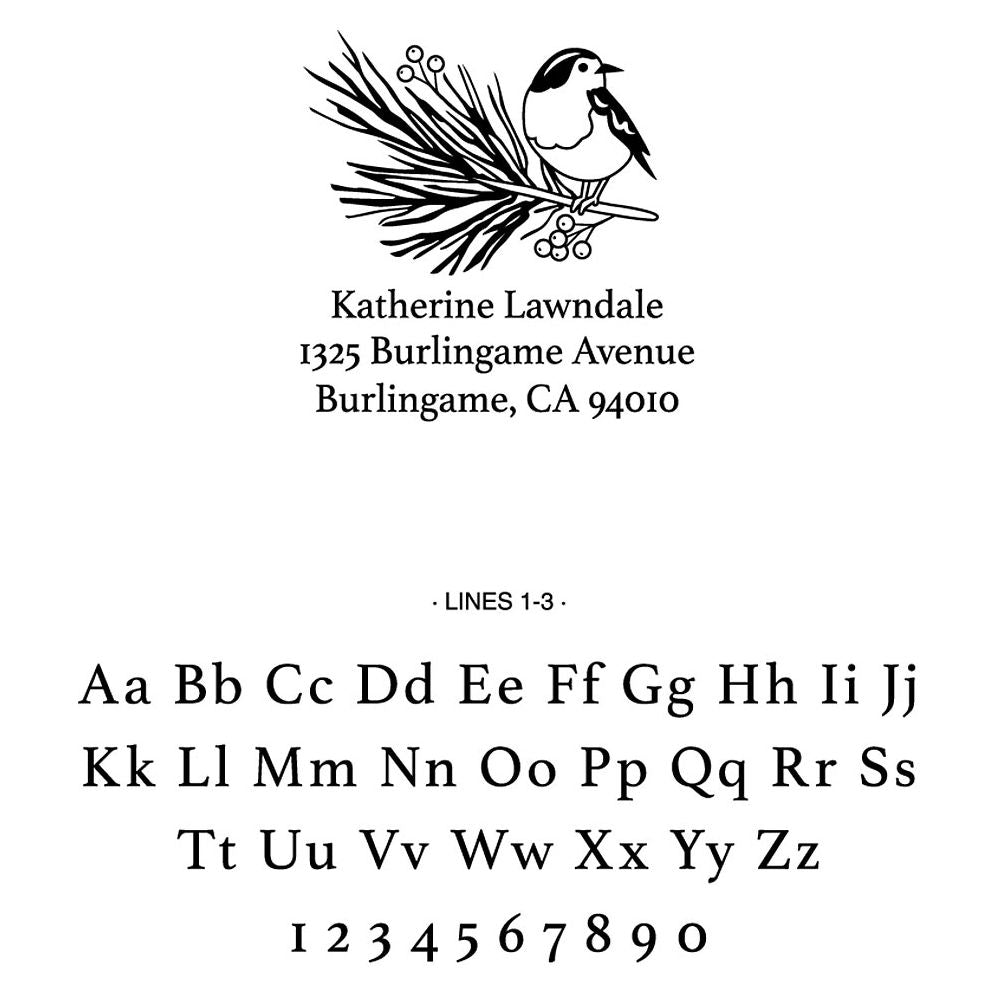Bird on Pine Custom Stamp - Image 2