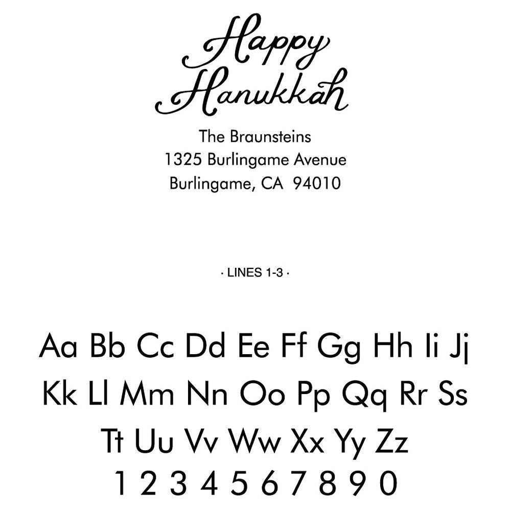 Hanukkah Script Custom Stamp - Image 2