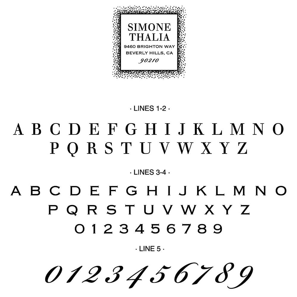 Champagne Border Custom Stamp - Image 2