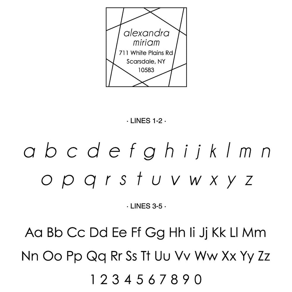 Geometric Script Custom Stamp - Image 2