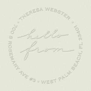 Signature Hello From Custom Embosser Plate