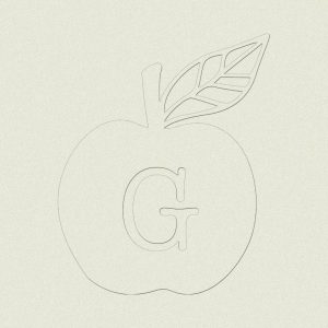 Monogram Apple Custom Embosser Plate