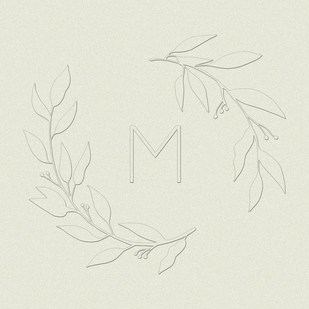 Monogram Leaves Custom Embosser Plate