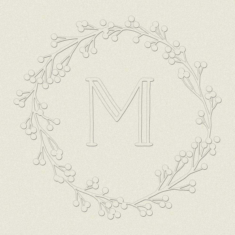 Delicate Wreath Custom Embosser Plate