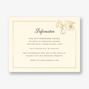 Vintage Magnolia Frame Foil Information Card